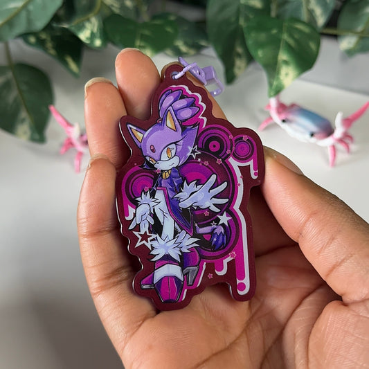 Blaze the cat keychain