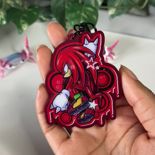 Knuckles the echidna keychain