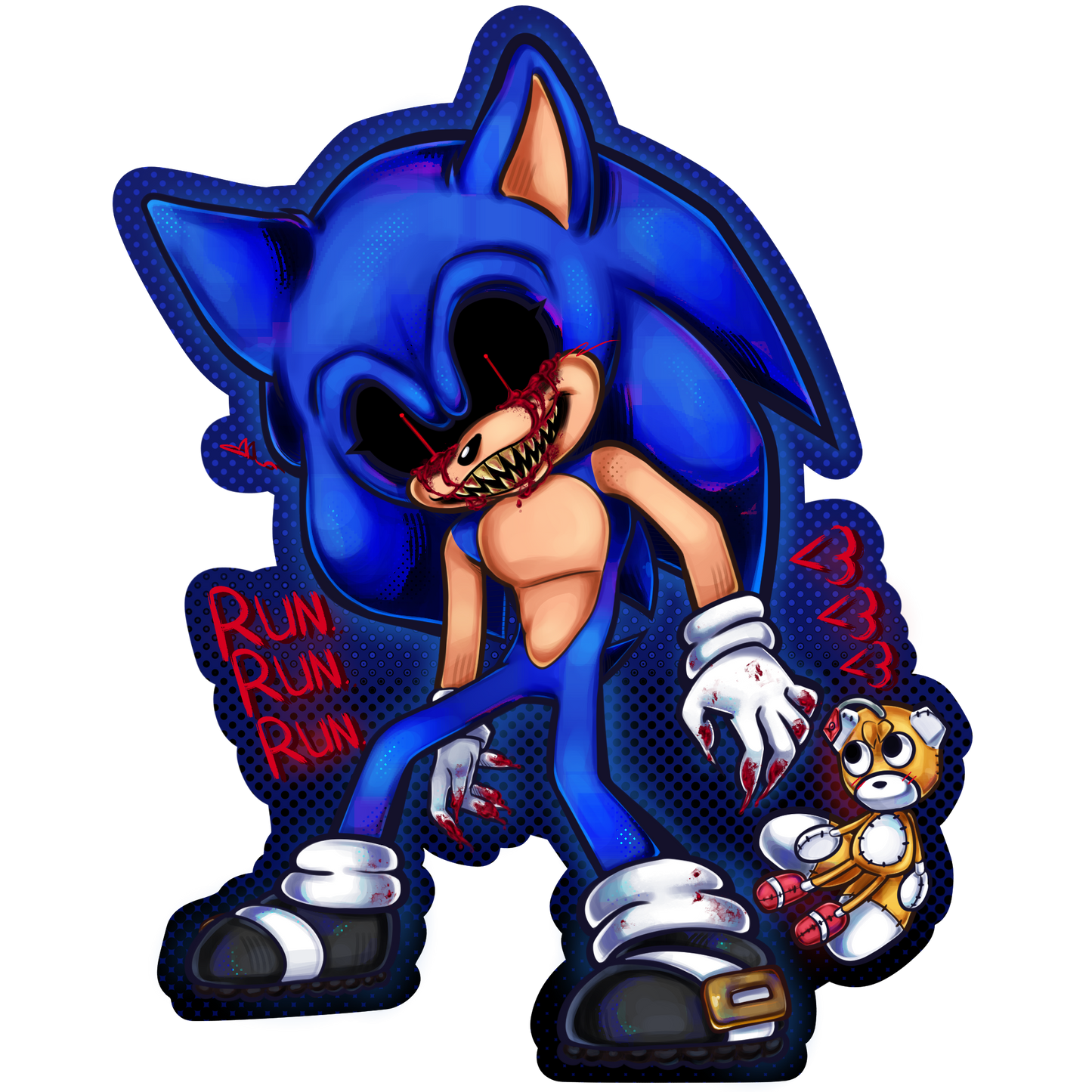 Sonic exe keychain
