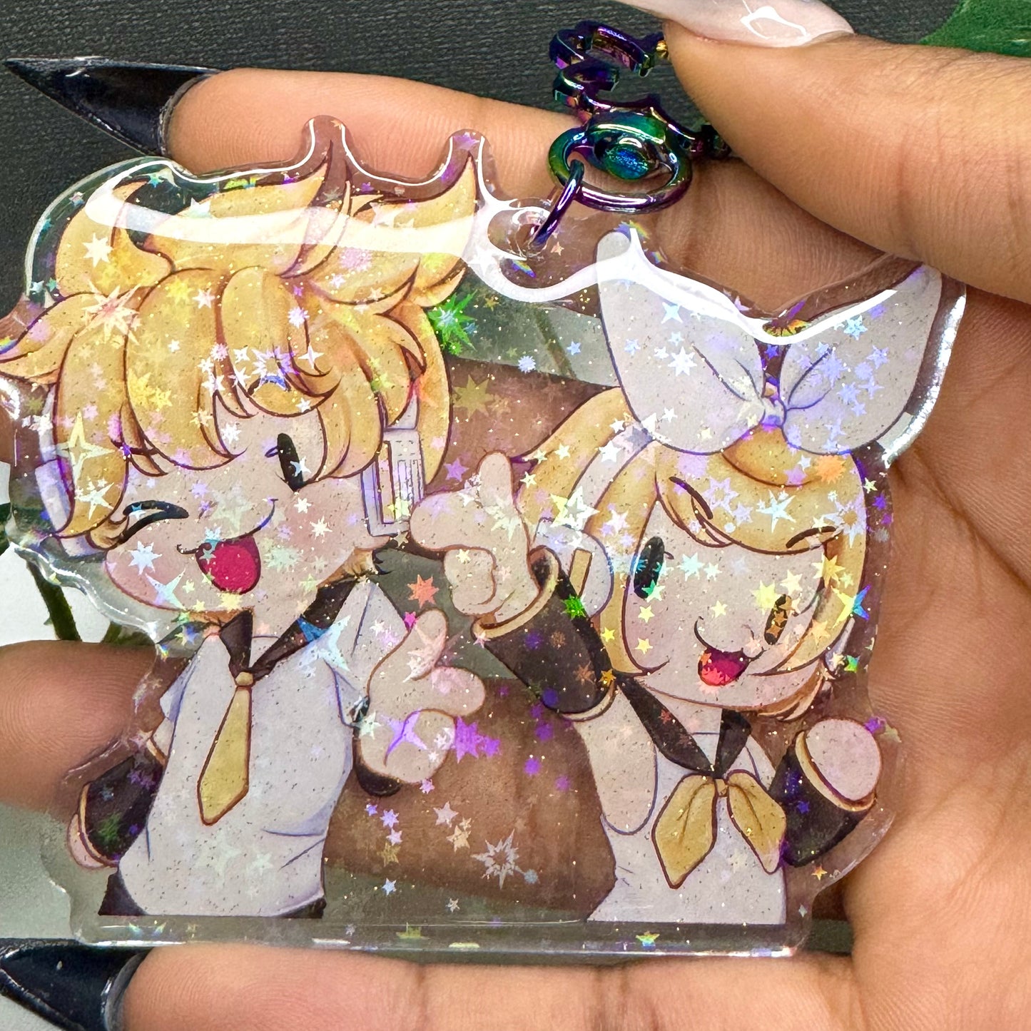 Rin and Len keychain