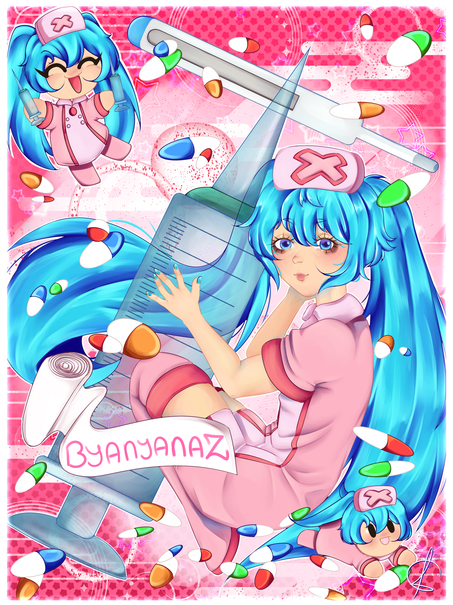 Hatsune Miku nurse print