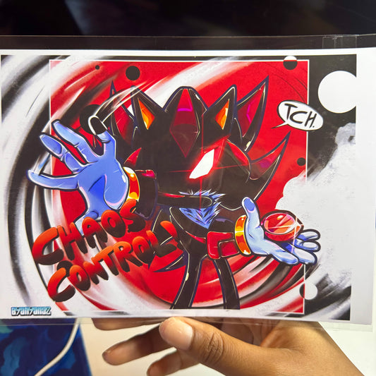 Tch. chaos control! | Shadow print