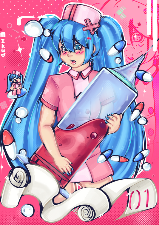 Impresión de enfermera de Hatsune Miku