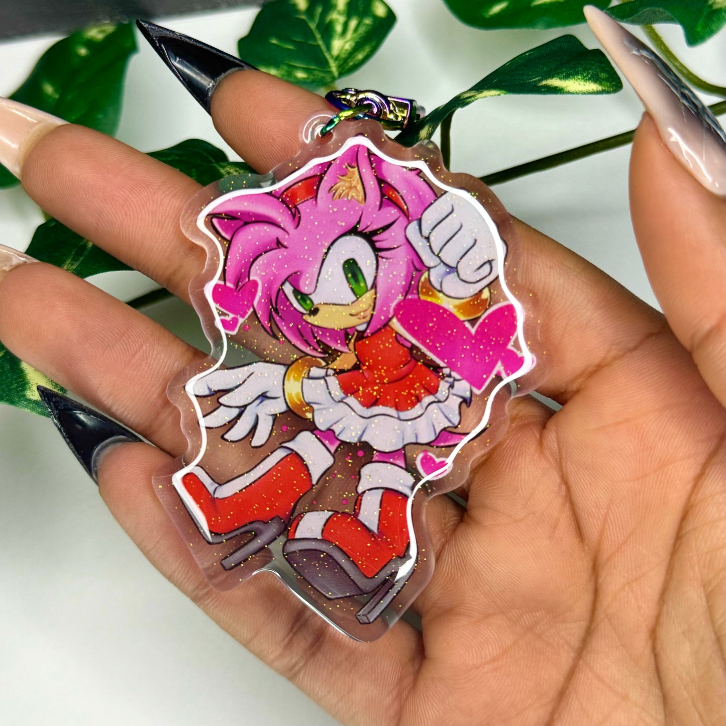 Amy rose keychain