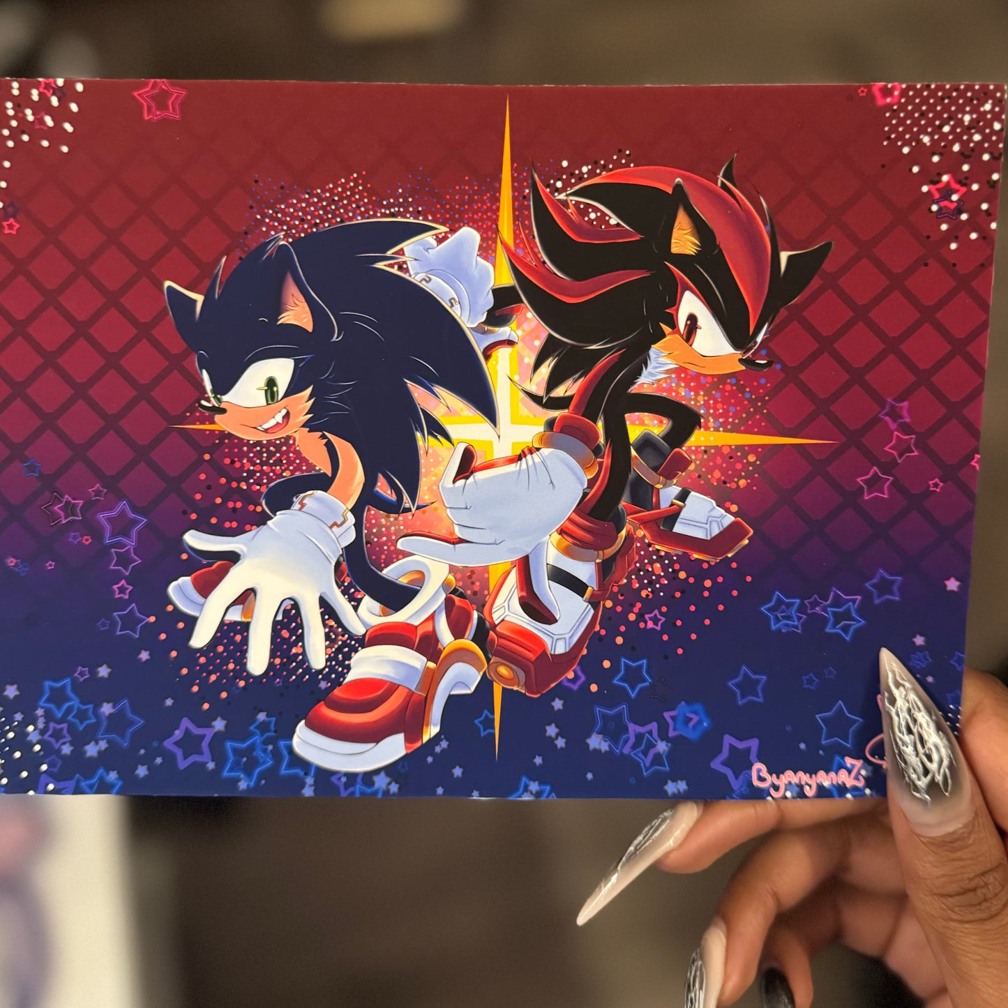 Sonic & Shadow print