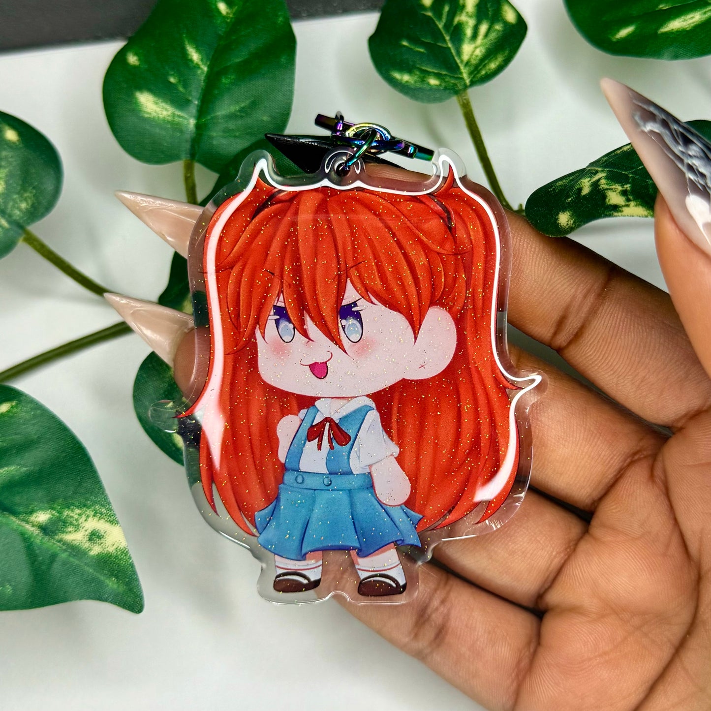 Asuka school uniform keychain