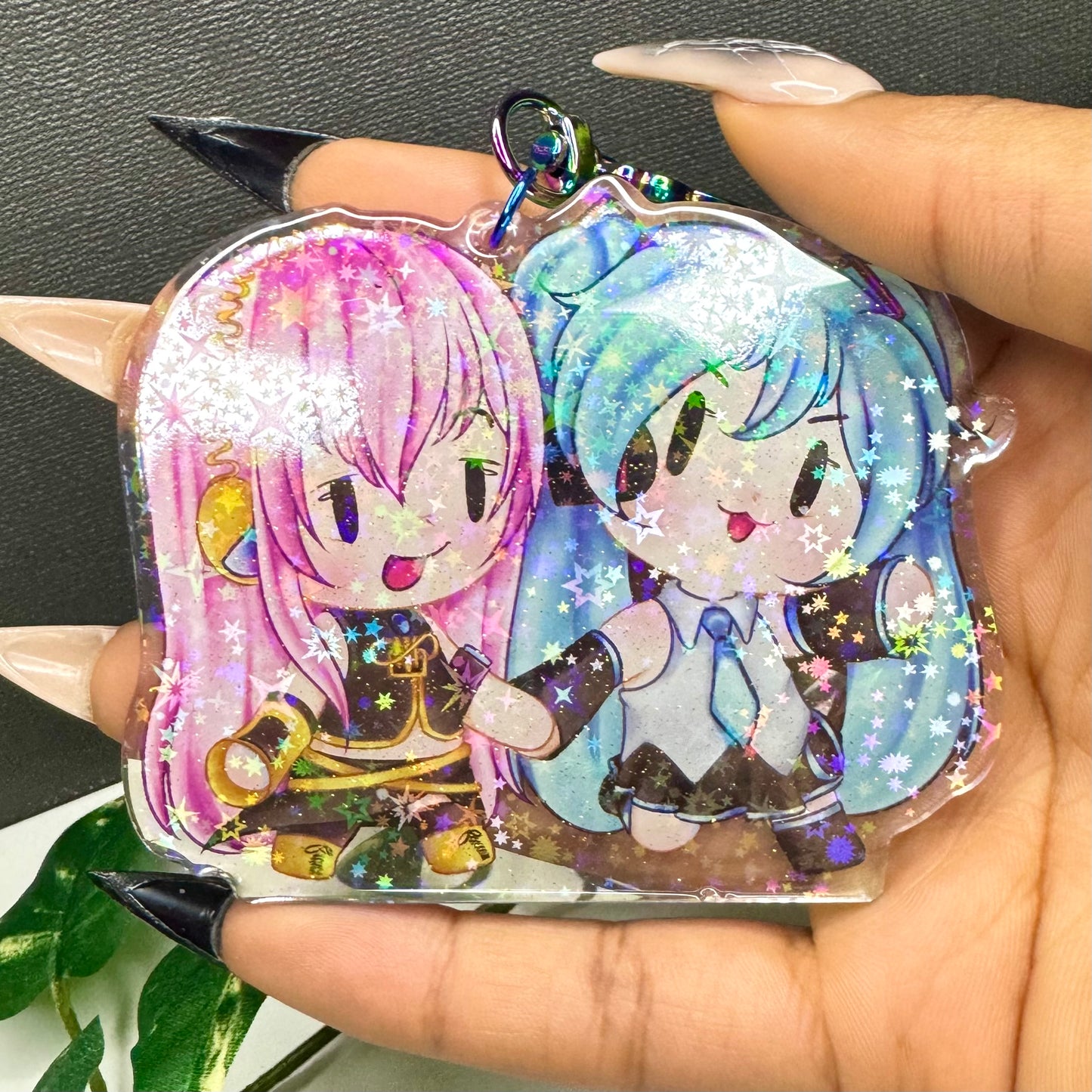 Miku and luka keychain