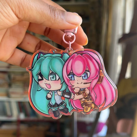 Llavero de Miku y Luka